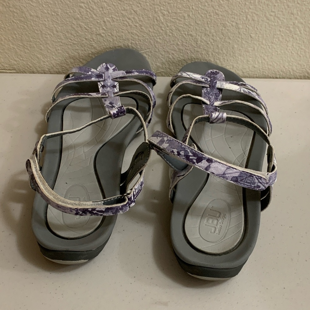 JBU Trapper Sport Hiking Sandals Women’s Size 10M Water Play Beach Purple White - Picture 3 of 7